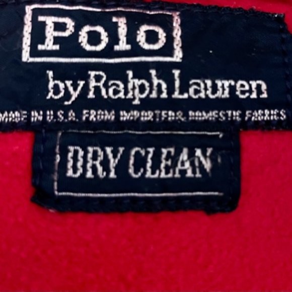 Vintage 80s Ralph Lauren Polo Denim Jacket Red Lining USA Mens Large L Bomber - Picture 12 of 16